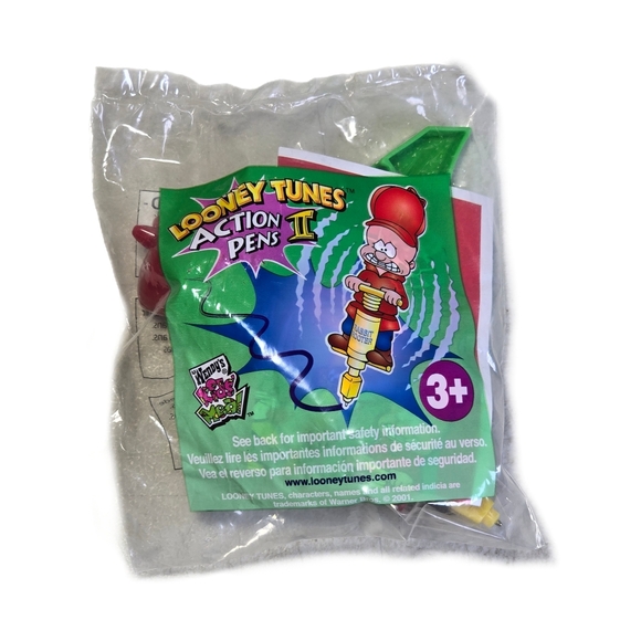 NIP Wendy's Kids Meal Toy Looney Tunes Action Pens II Elmer Fudd New In Package - Picture 1 of 3
